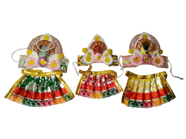 Jagannath Balabhadra Subhadra Puja Dress 06 Inch (15CM)