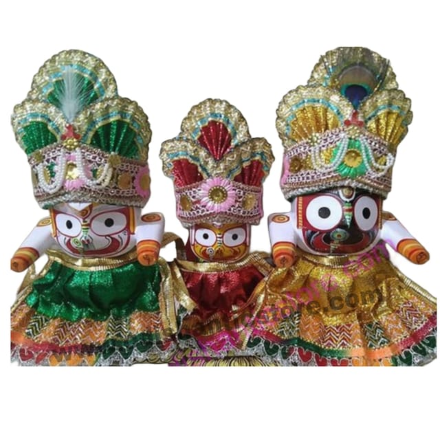 Lord Jagannath Balabhadra Subhadra Puja Pagadi Dress 1 Feet