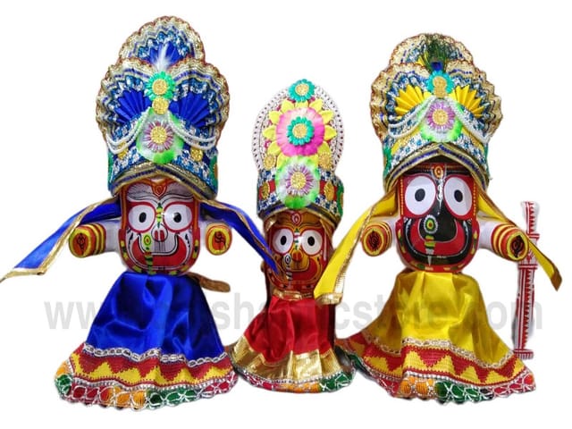 Jagannath Balabhadra Subhadra Puja Pagadi Dress 10 Inch