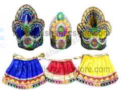 Jagannath Balabhadra Subhadra Puja Pagadi Dress 10 Inch