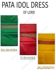 Lord Jagannath Balabhadra And Devi Subhadra Dress 2 Feet With Pata Bastra