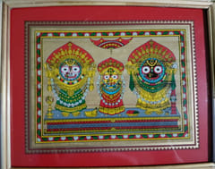 Patachitra Frame Painting Lord Jagannath Balabhadra And Devi Subhadra