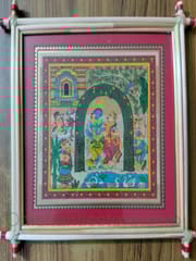 Patachitra Frame Painting Sanding Lord Radhakrishna
