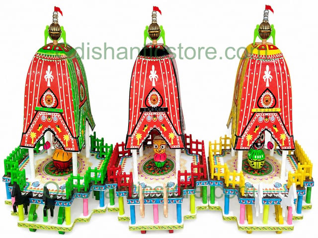 Marble Lord Jagannath Balabhadra And Devi Subhadra Cart