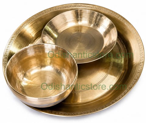 Balakati Handmade Traditional Kansa Thali Set